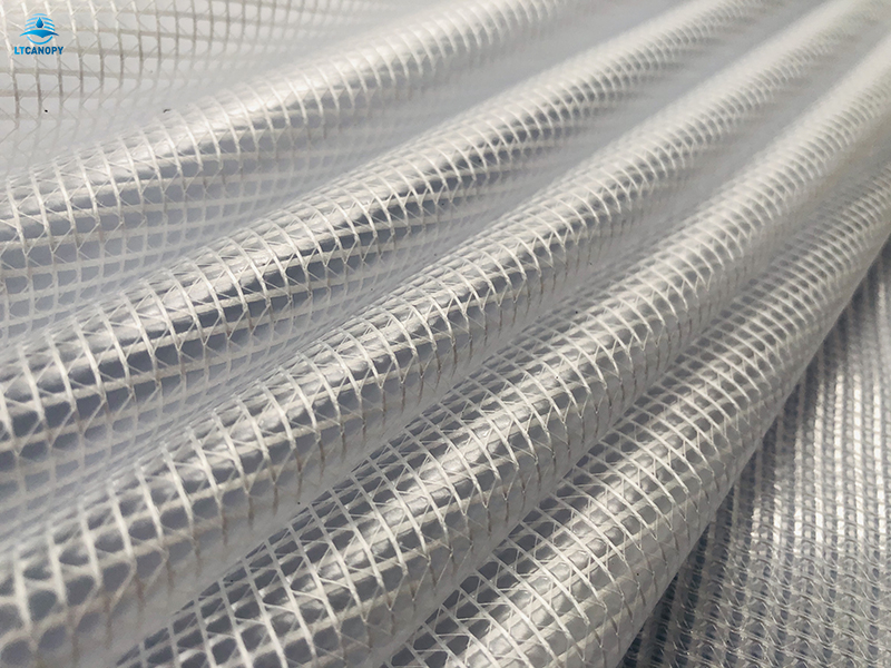 Transparent PVC Coated Mesh Tarpaulin - Buy clear tarpaulin, heavy duty ...